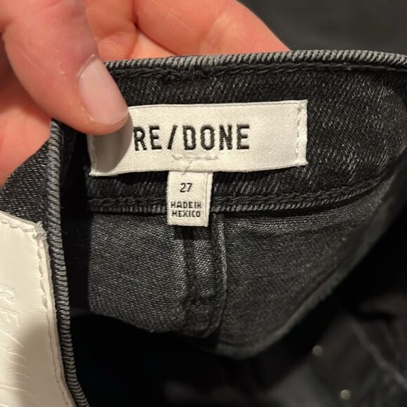 RE/DONE 70s Stove Pipe Jeans in Washed Noir, 27 - Picture 7 of 9